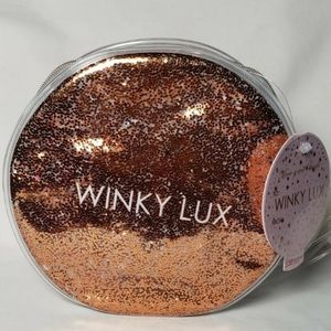 ❇️Winky Lux Rose Gold Glitter Makeup Bag NWT